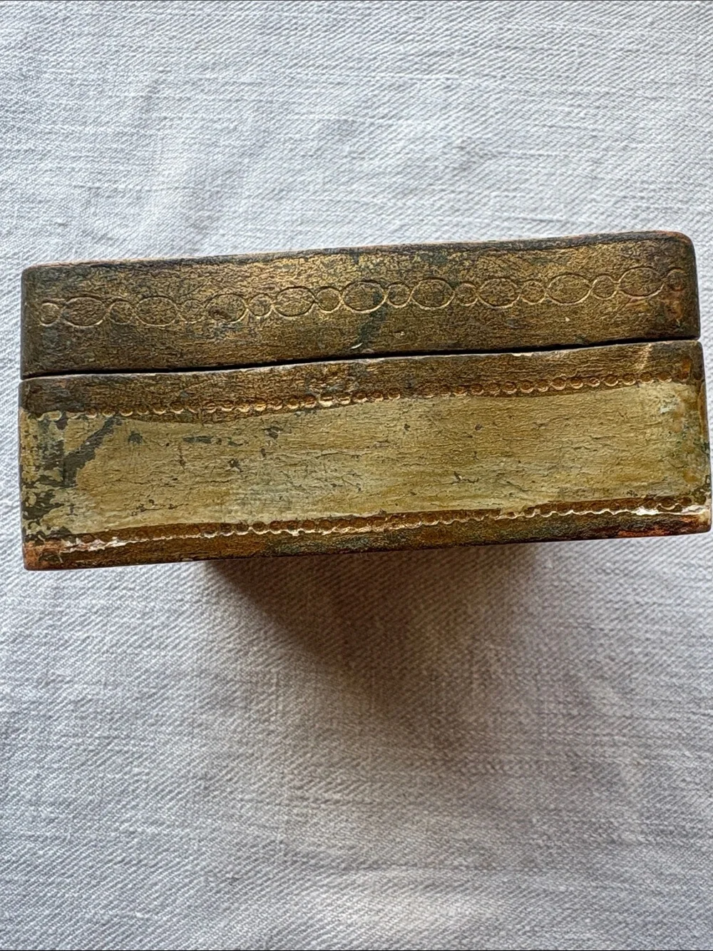 Antique Wood Trinket or Snuff Box